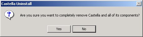 Confirm De-Install